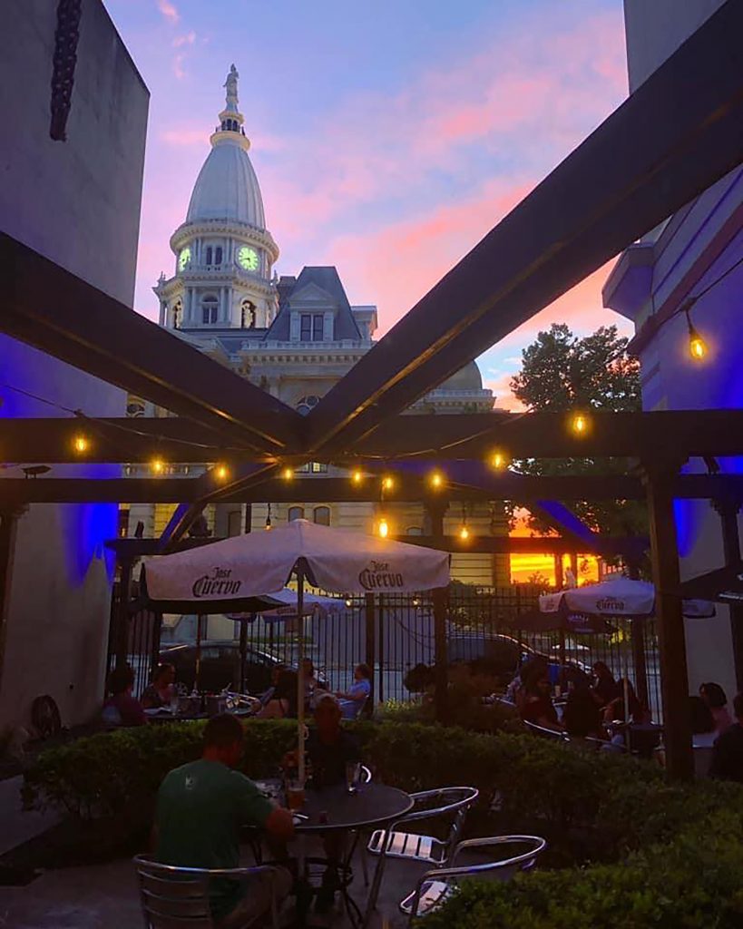 Patio dining in Lafayette, Indiana